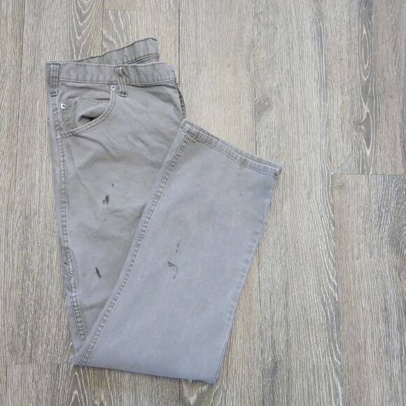 DICKIES Work Uniform Pants Size 38x30 Men Cell Pocket Cotton Gray Mechanic - Picture 2 of 9